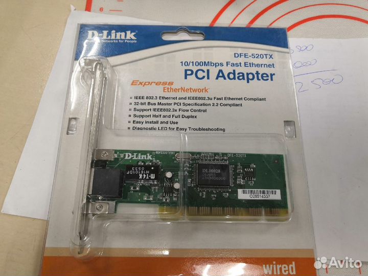 Сетевой адаптер PCI 100Mbps