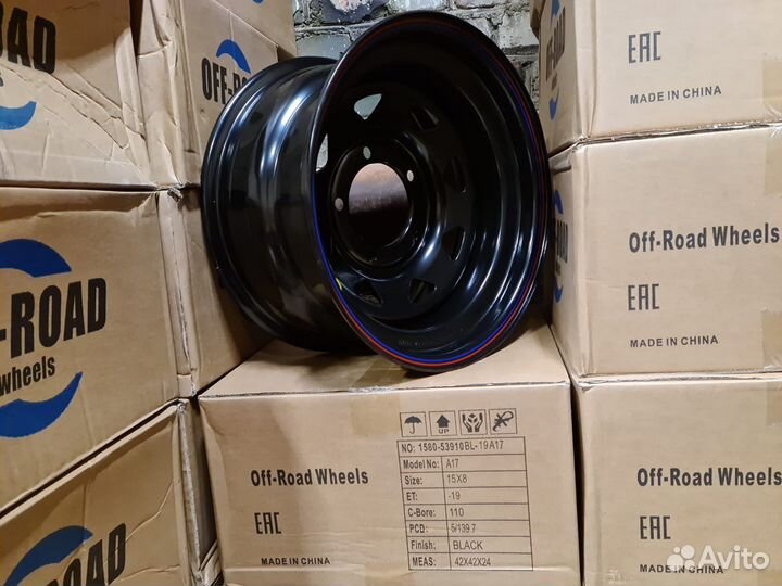 Диск УАЗ ORW черный 5x139,7 8xR15 ET-19