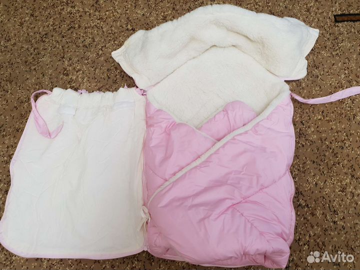 Конверт на выписку для девочки зимний