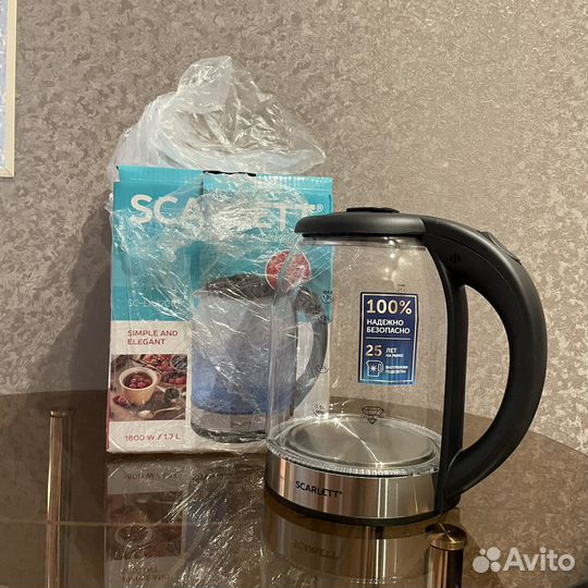 Чайник электрический новый scarlett с подсветкой
