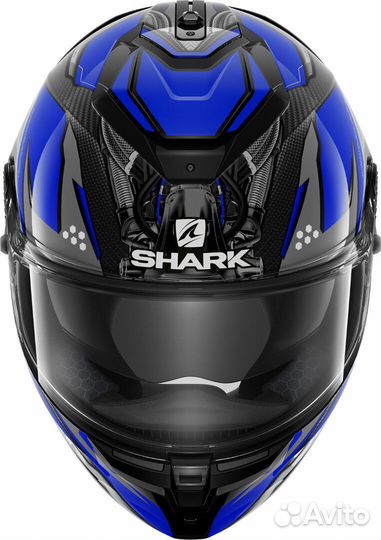 Мотошлем sharkspartan GT carbon urikan Blue 2023