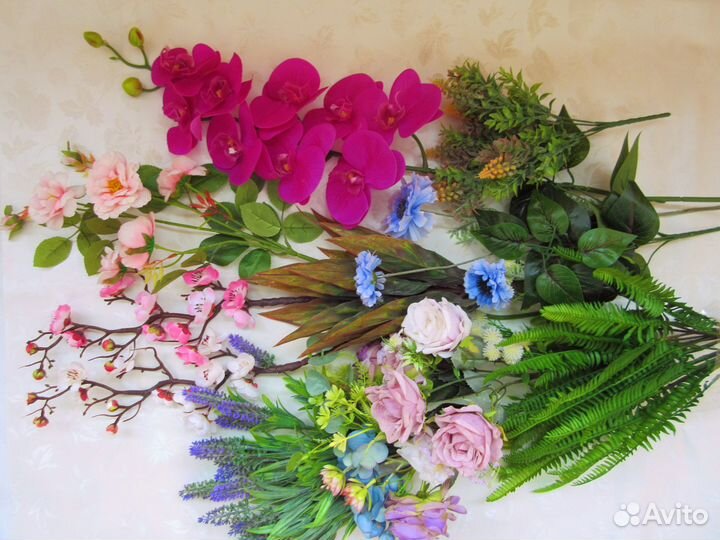 Искусственные цветы для композиций