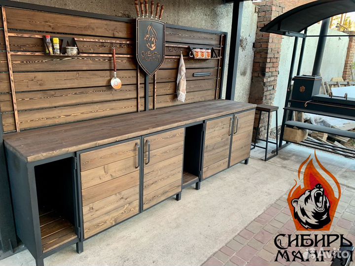 Мангальная зона, летняя кухня, беседка