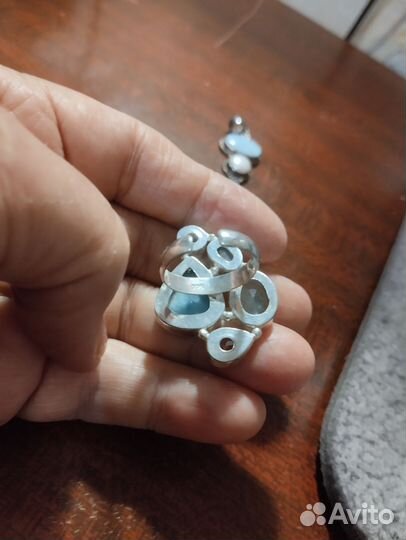 Кольцо серебро