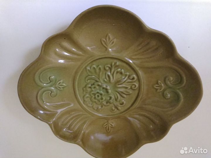 Керамическая тарелка обливная СССР