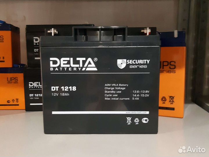 Аккумулятор delta DT-1218 (12V18A)