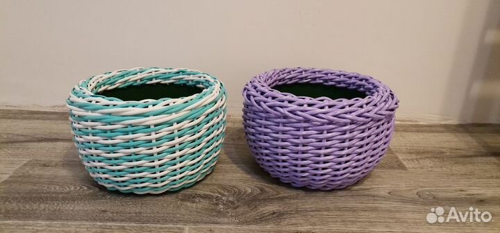 Кашпо из ротанга