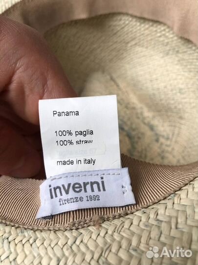 Летняя шляпа ручной работы Inverni, Италия