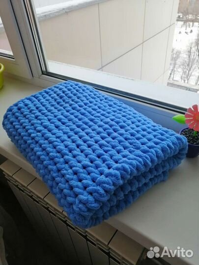 Плед детский вязаный ручная работа