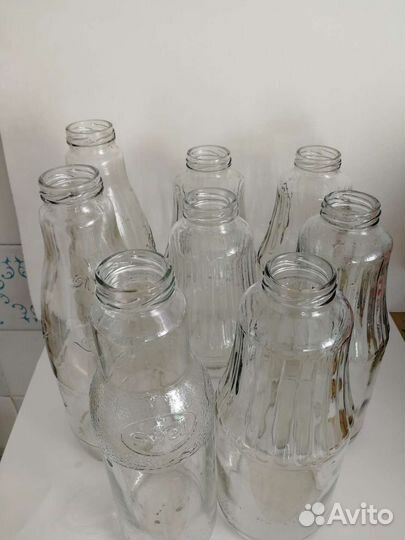 Бутылка стеклянная 1л для сока, вина, настойки