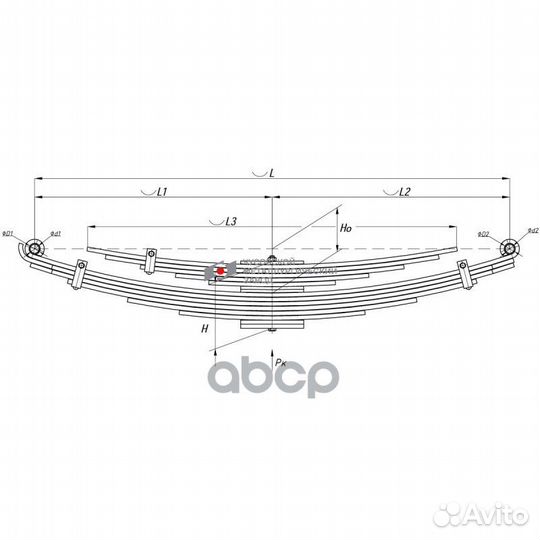 Рессора задняя hino 300 701111HN-2912012-10