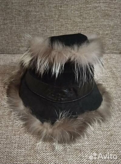 Шляпка из натуральной замши