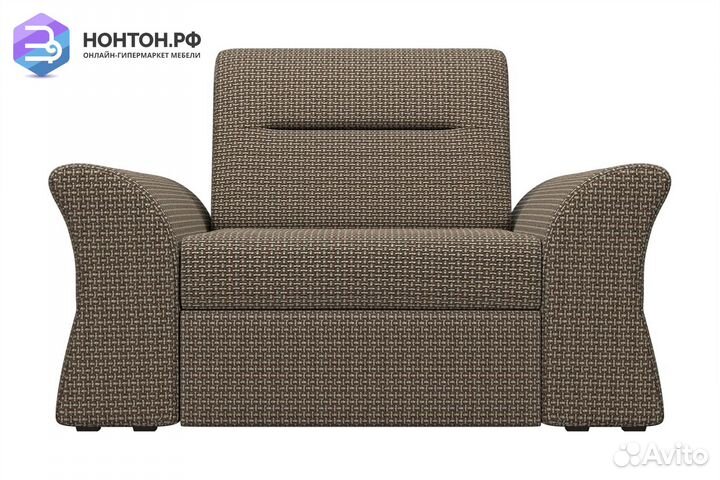 Кресло Клайд рогожка коричневая
