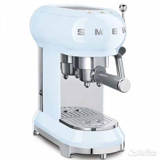 Кофеварка рожковая Smeg, голубой