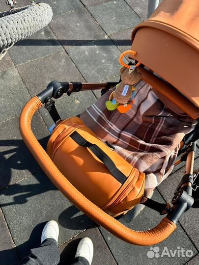 Коляска 3в1 Luxmom из экокожи