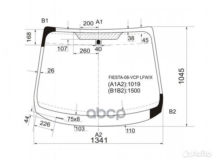 Стекло лобовое Ford Fiesta 08-19 fiesta-08-VCP
