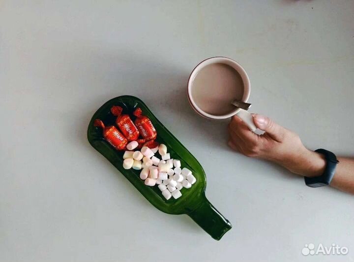 Тарелка менажница из бутылки