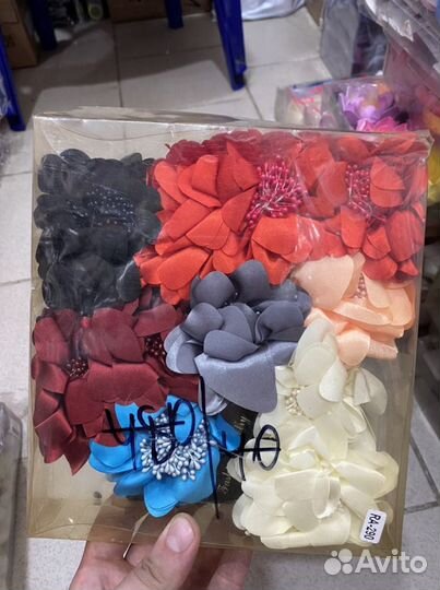 Ободки заколки повязки брошки крабы с цветами