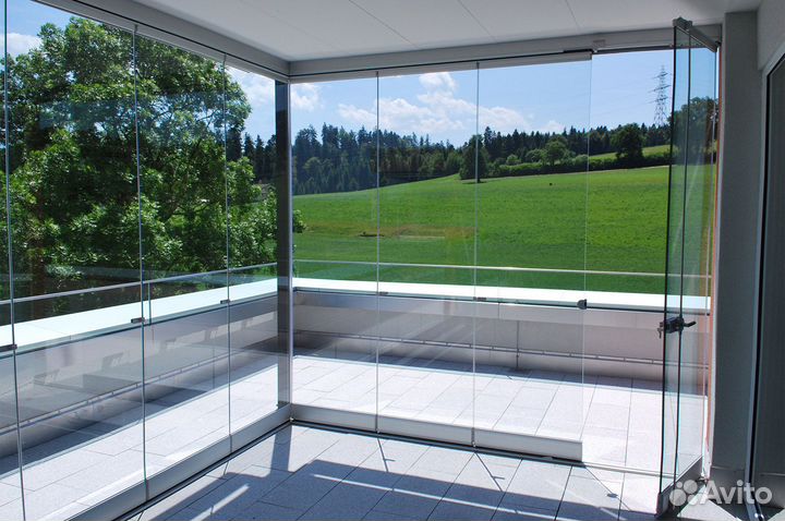 Безрамное остекление лоджий