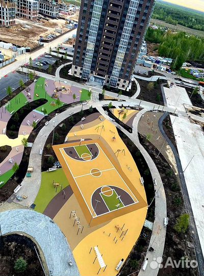 Резиновое покрытие для детских площадок