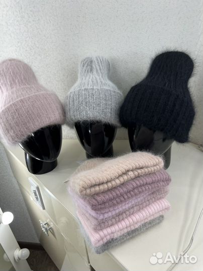 Шапка ангора новая
