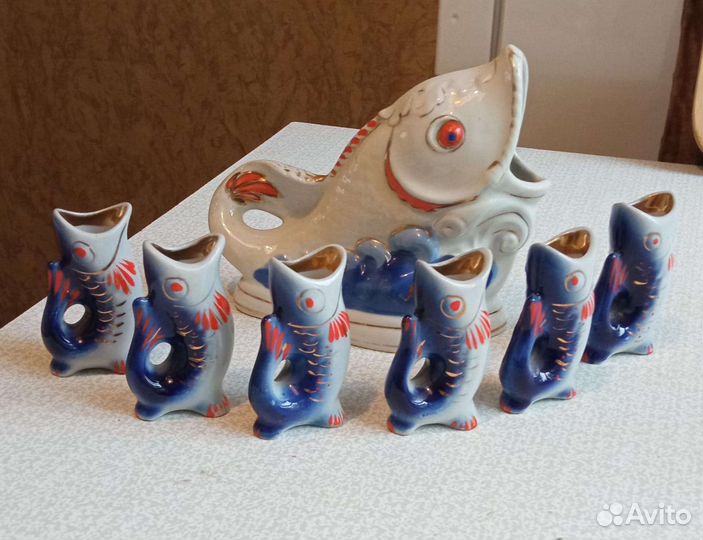 Винтаж фарфоровые рыбки СССР