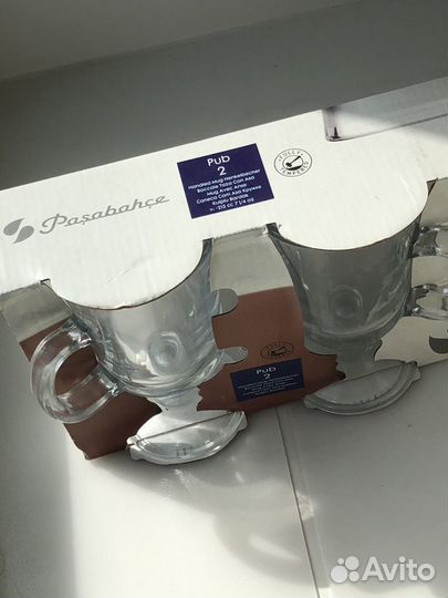 Стеклянные кружки, 2 шт, в упаковке