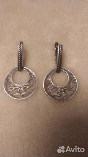 Серьги СССР, серебрение