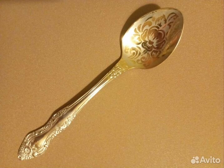 Набор чайных ложек с позолотой 6шт в коробке новый