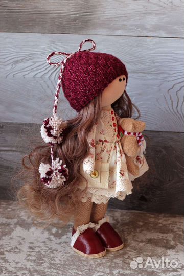 Интерьерная текстильная кукла