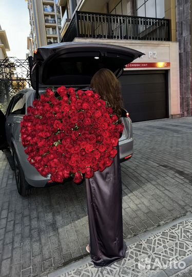 Цветы букеты 101 роза