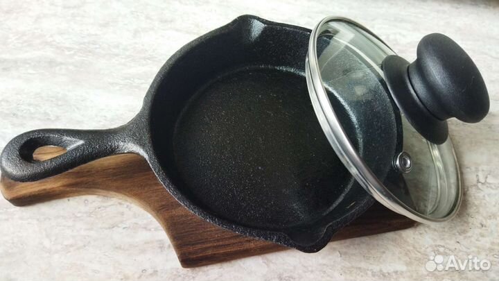 Сковорода порционная с доской для подачи