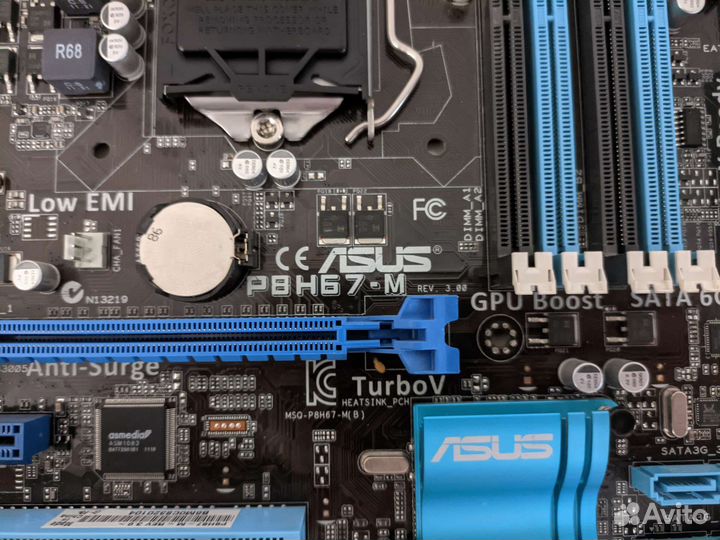 Материнская плата Asus 1155 со звуковой картой