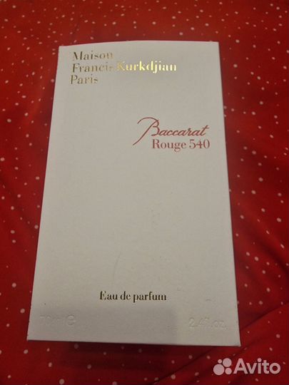 Коробка от парфюма Baccarat Rouge 540