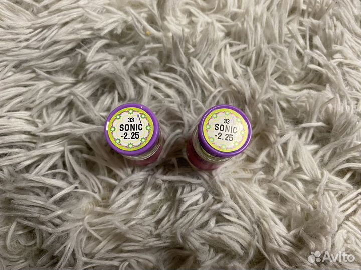 Зелёные линзы, на 12 мес, с диоптриями - 2,25