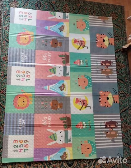 Детский коврик для ползания складной