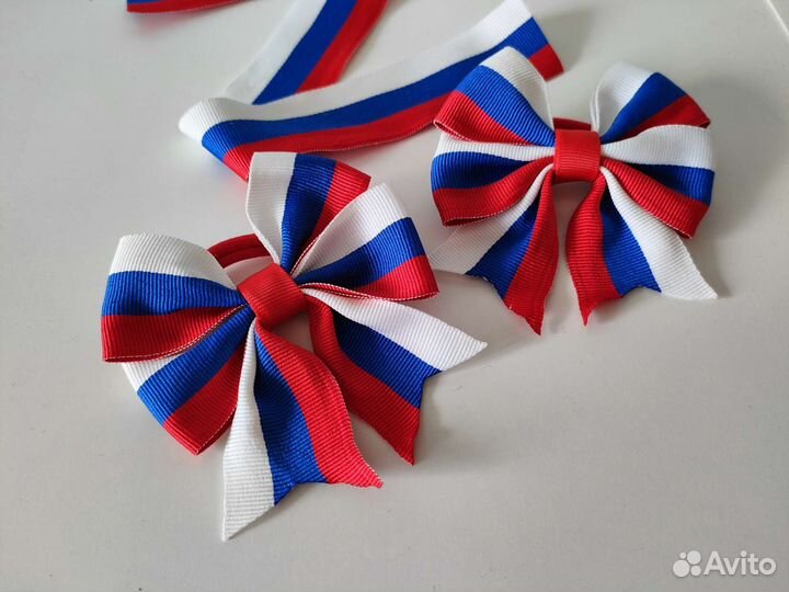 Бантик триколор для девочки