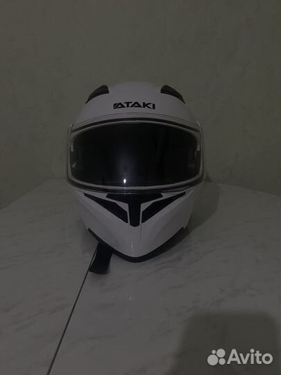 Шлем (модуляр) Ataki FF902 Solid белый глянцевый M