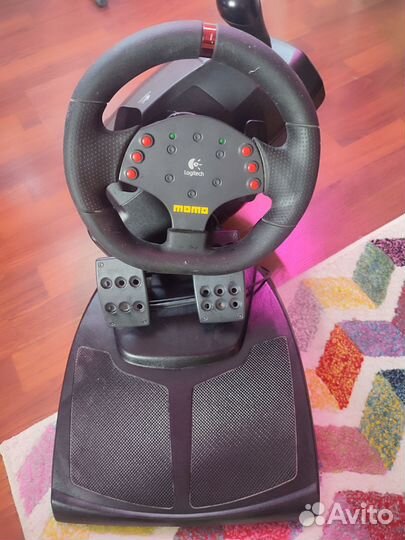 Игровой руль logitech momo racing с педалями