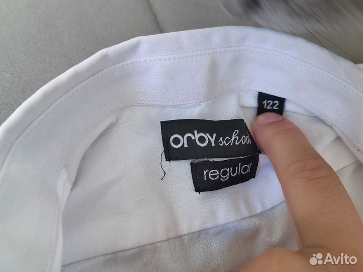 Рубашка белая для мальчика 122 орби