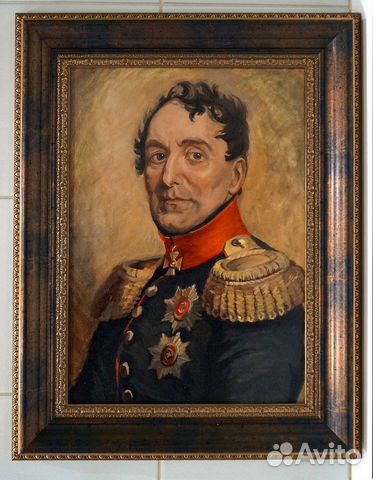 Картина маслом на холсте портрет генерала