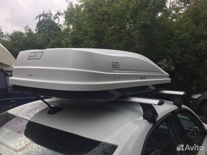 Бокс Евродеталь 390 белый карбон на skoda octavia