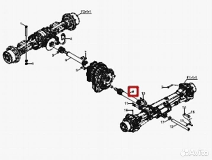 Карданный вал передний 102 S Hidromek