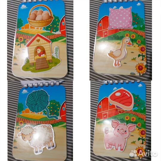 Развивающая книга на липучках