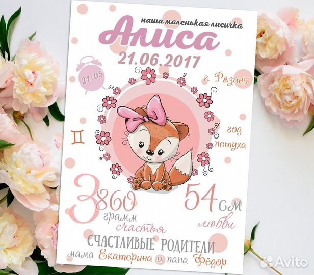 Метрика для ребенка