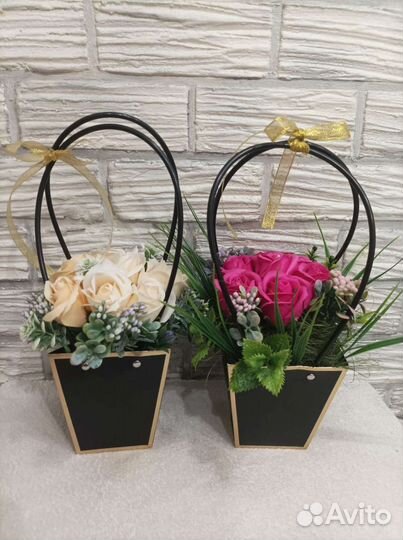 Букеты из мыльных роз