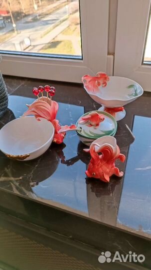 Lefard фарфор, серия Золотые рыбки