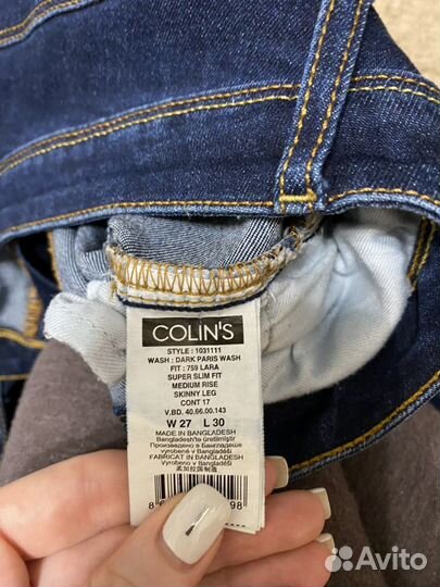 Джинсы Colin’s Jeans скинни 759 Lara 27 размер