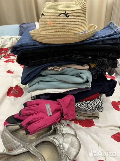 Вещи для девочки пакетом 122-134