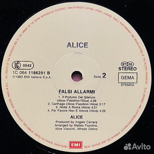 Alice Falsi Allarmi 1983 Germany